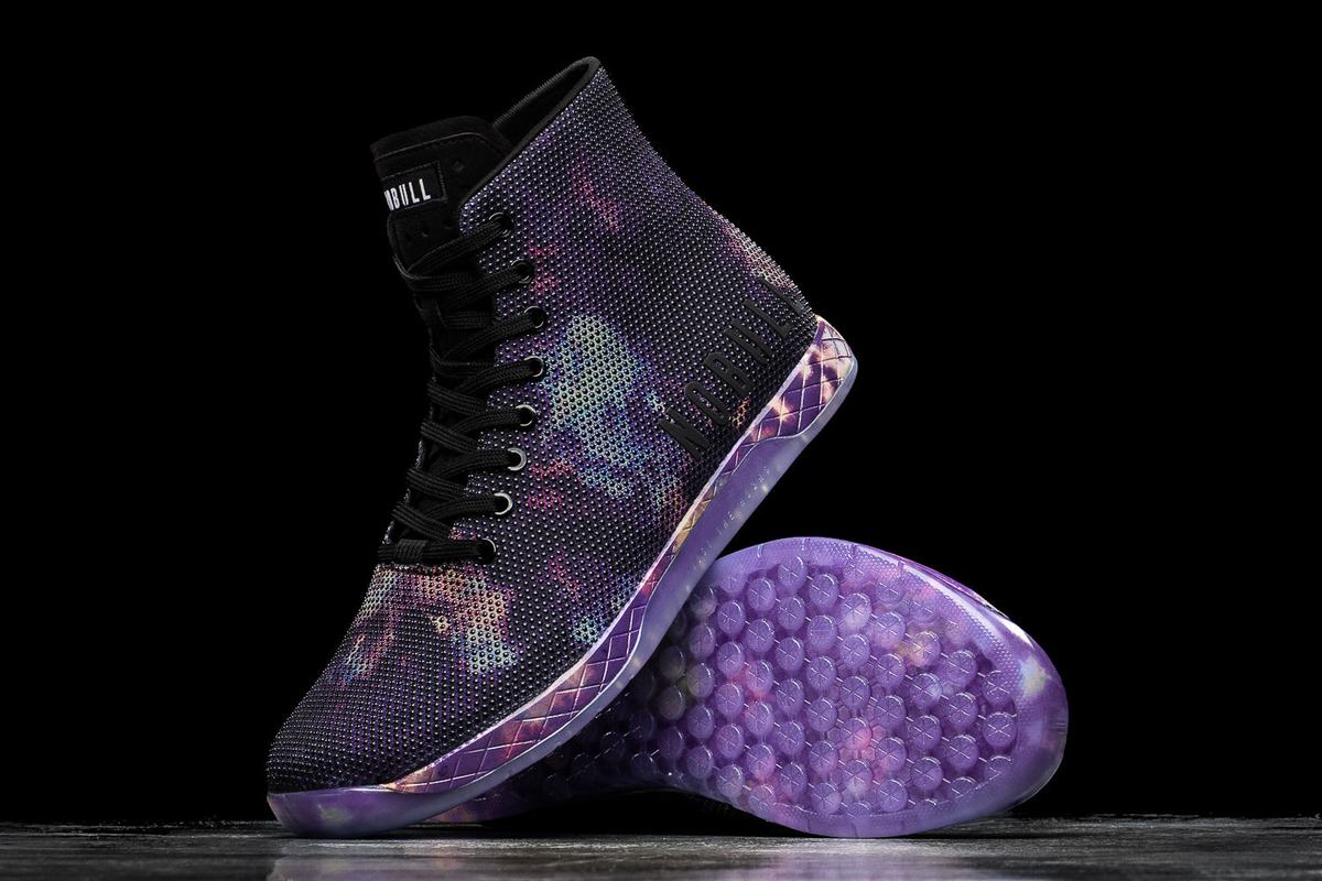 Nobull Superfabric High-Top Tie-Dye Men's Trainers Purple Black | Australia (DV1042)